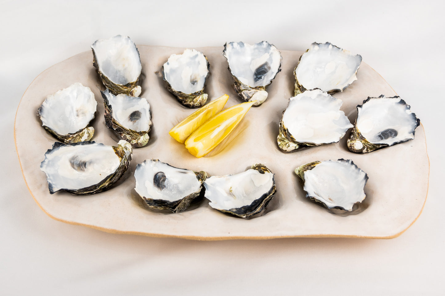 White Glazed Oyster Platter (12) dozen