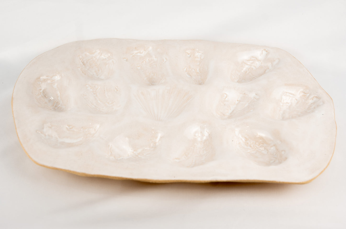 White Glazed Oyster Platter (12) dozen
