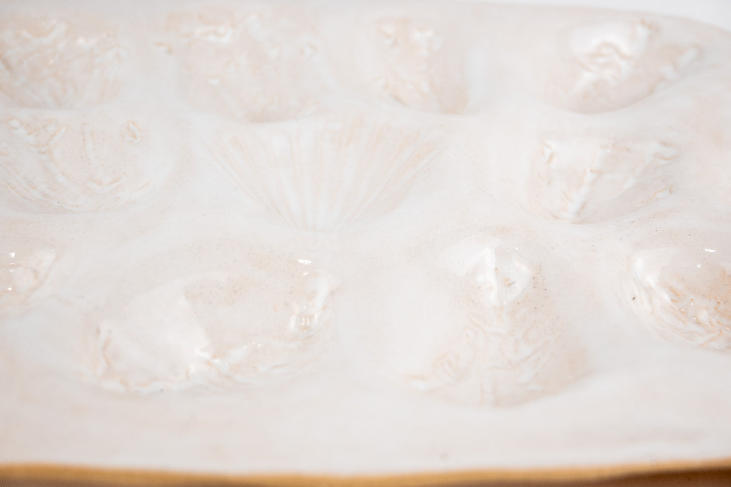 White Glazed Oyster Platter (12) dozen