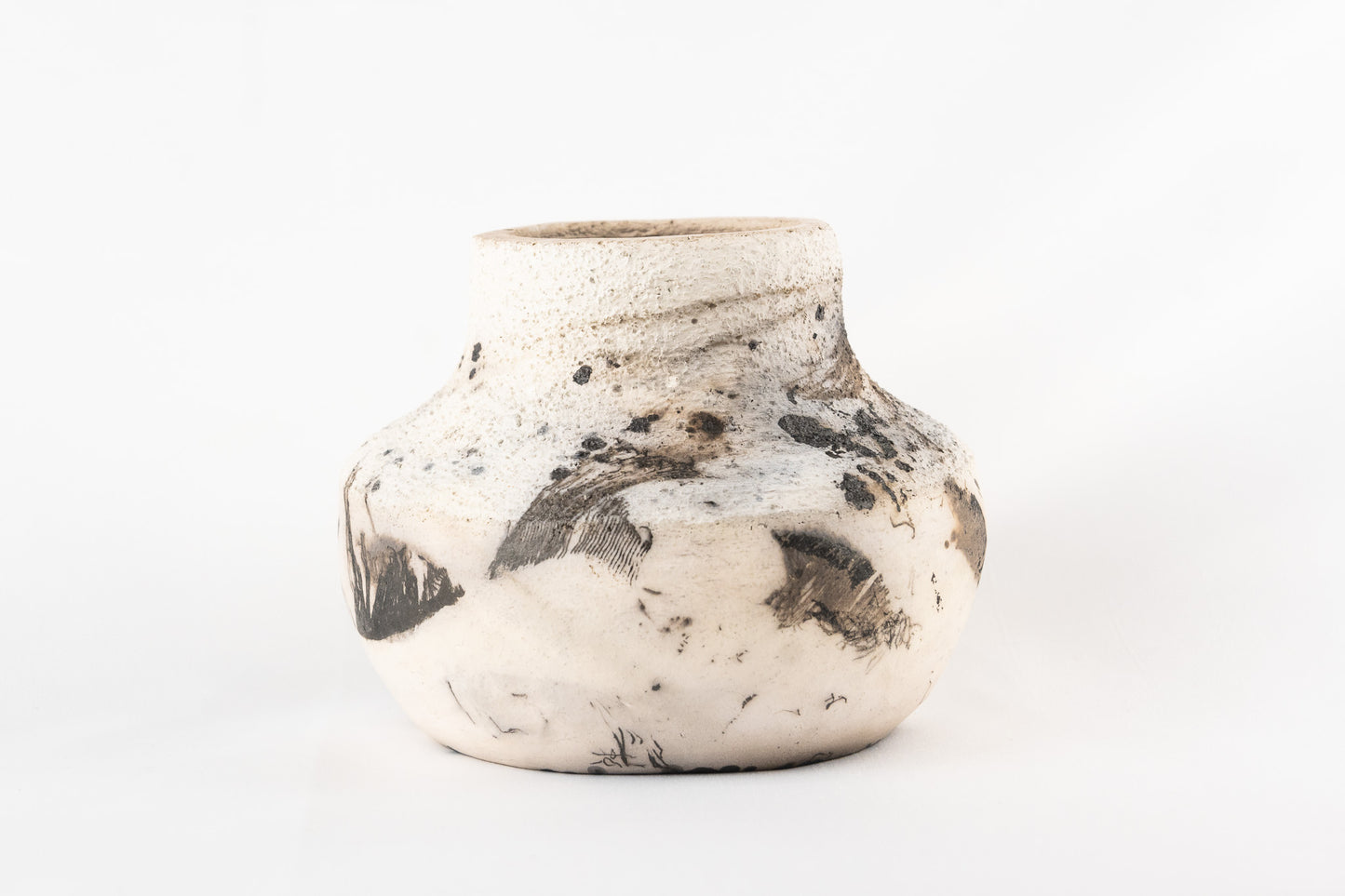Naked Raku fired vase
