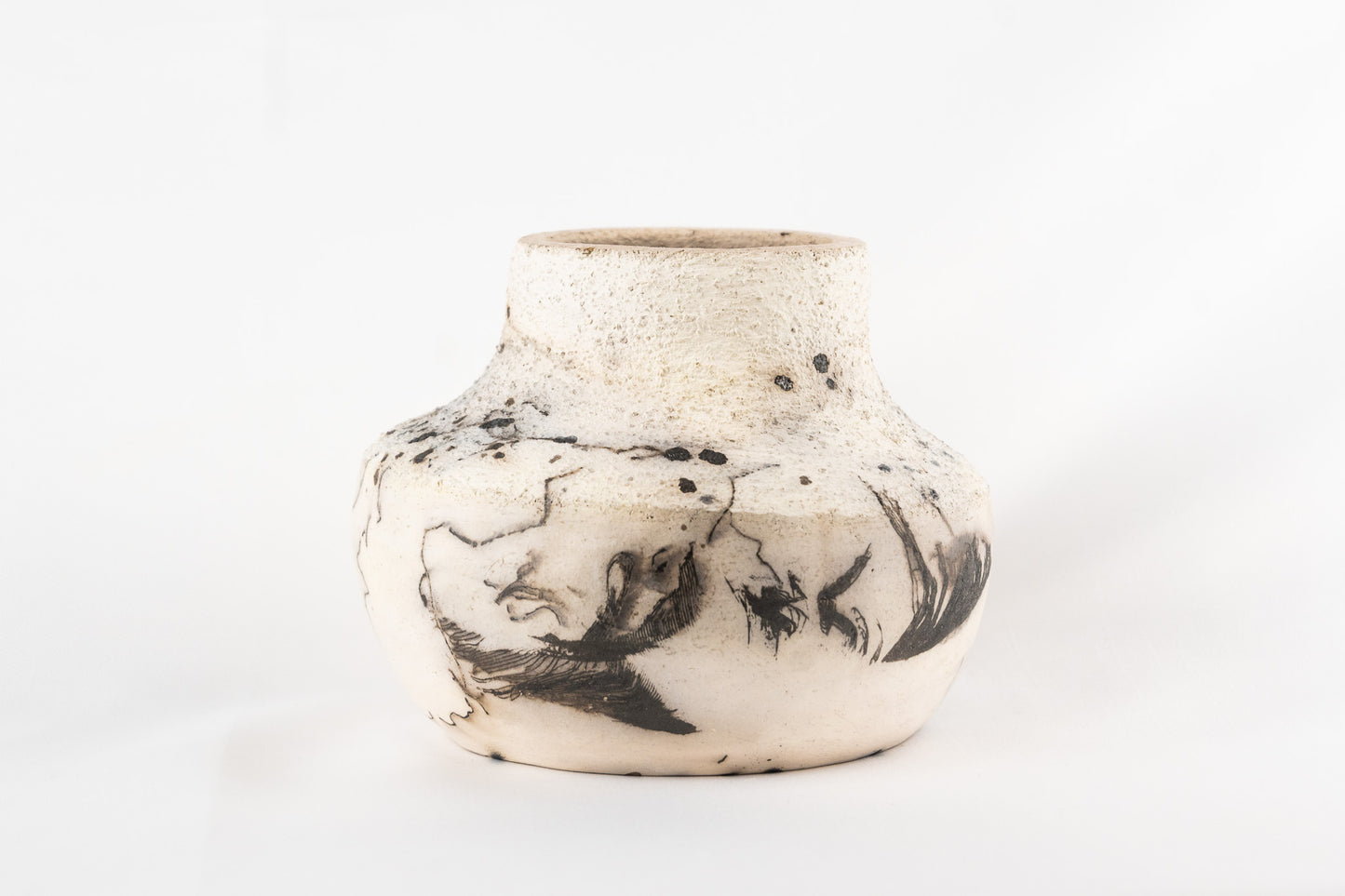 Naked Raku fired vase