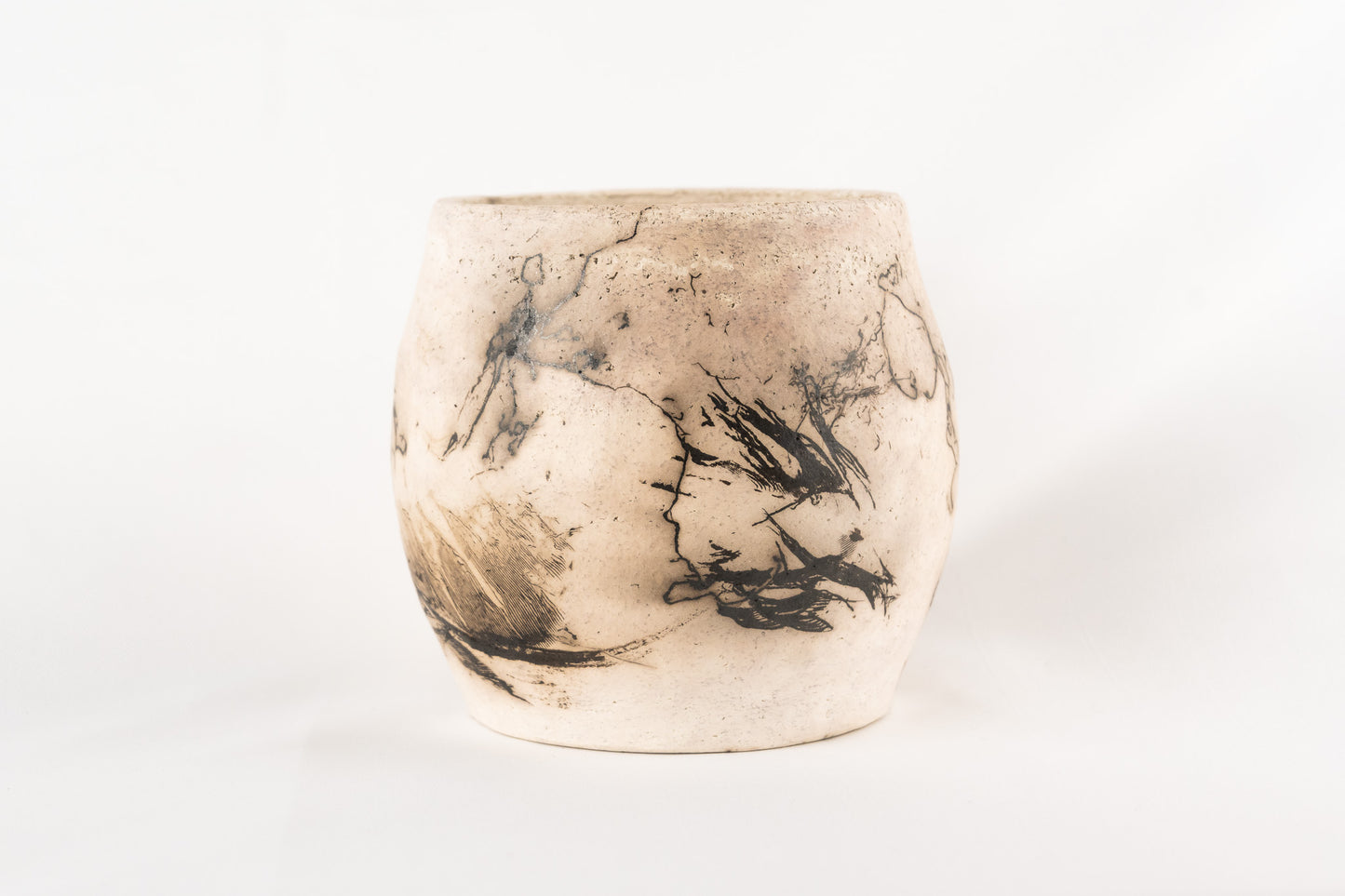 Naked Raku vase (round)