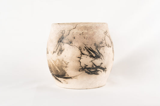 Naked Raku vase (round)