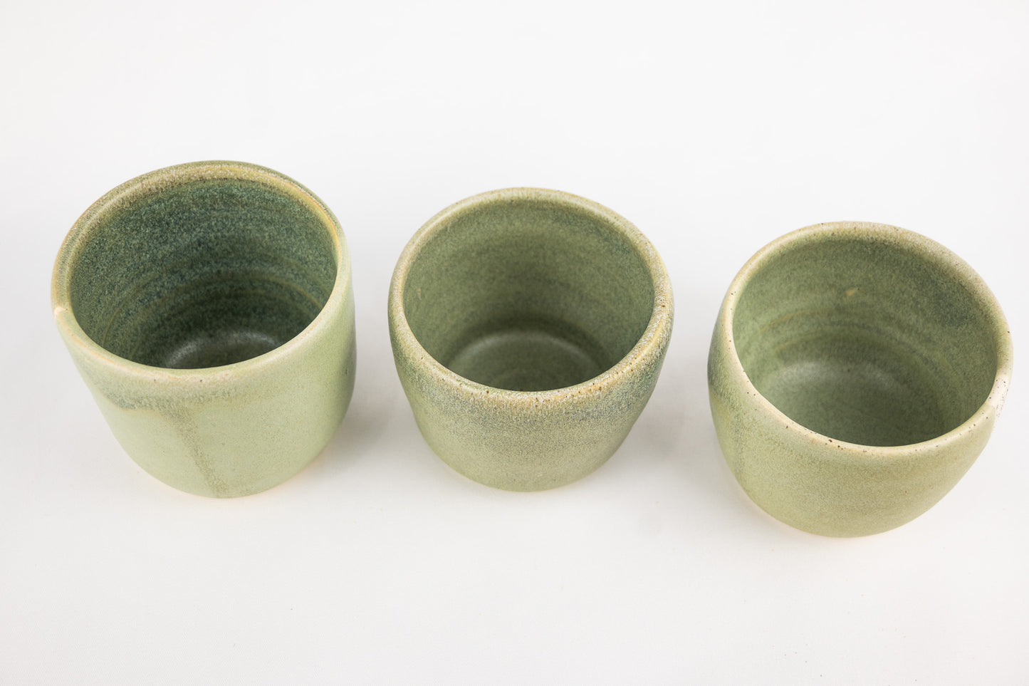 Pistachio and Blue Glazed half half Mug (Medium)