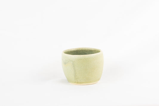 Pistachio glaze overlap speckle clay body mug (small)
