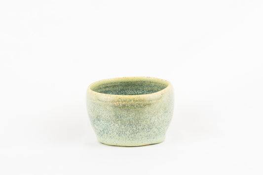 Green Speckle Textured with a Thick Drip Glazed Mug