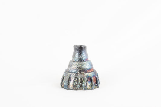Raku Glazed Mini Vase- Oil Slick