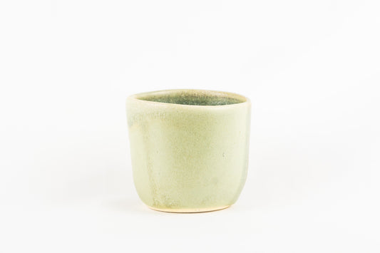 Pistachio and Blue Glazed half half Mug (Medium)