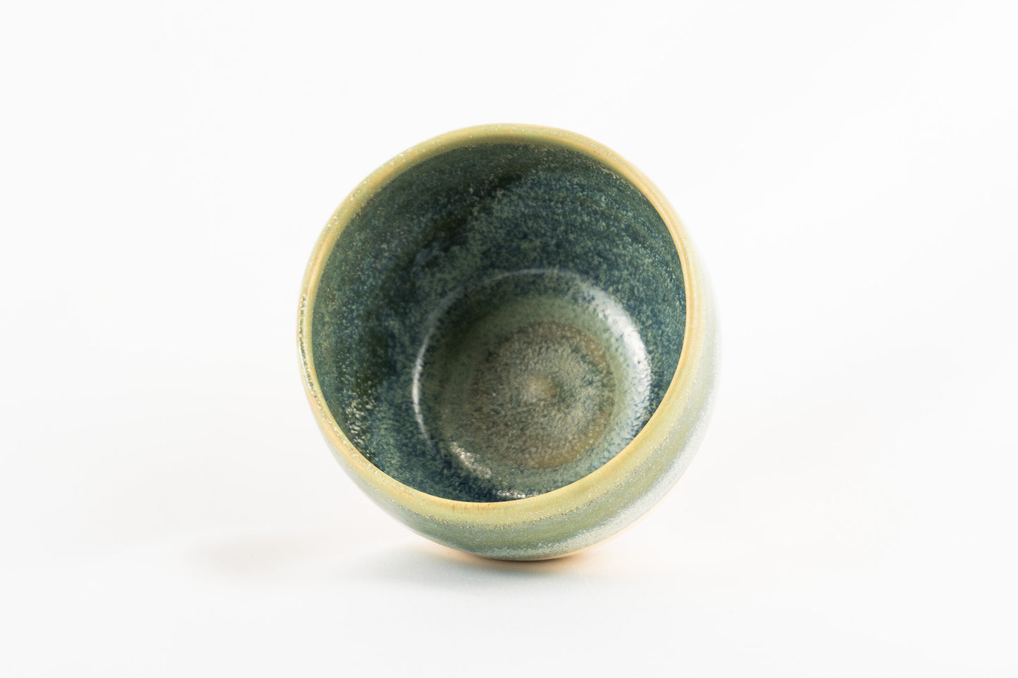 Multi Layered Pistachio coloured Glaze with a hint of Blue Bowl.